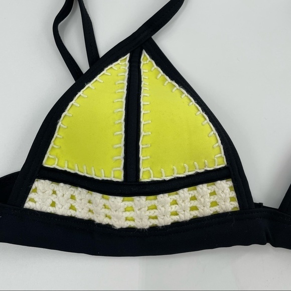 Triangl Farrah Crochet Yellow Bikini Top - Picture 3 of 7